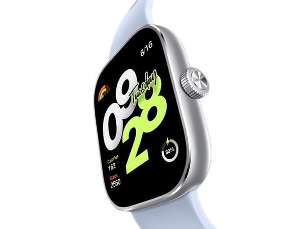 Xiaomi Redmi Watch 4 - Smartklokke med stropp - TPU - hvit - håndleddstørrelse: 135-205 mm - display 1.97" - Bluetooth - 31.5 g - sølvgrå