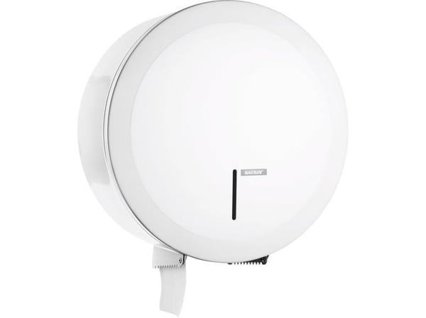 Dispenser Toiletpapir Katrin Jumbo Midi/Maxi med Lås Metal Hvid