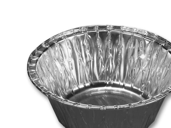 Foliebakke, Plus Pack, Rund kapacitet 350, Ø 127, højde 47 aluminium, aluminium, pakke a 100 stk 1-C Foliebakke, Plus Pack, Rund kapacitet 350, Ø 127, højde 47 aluminium, aluminium, pakke a 100 stk 1-C