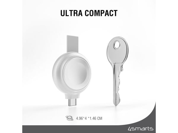 4smarts QI2, sisäkäyttöinen, USB, langaton lataus, hopea