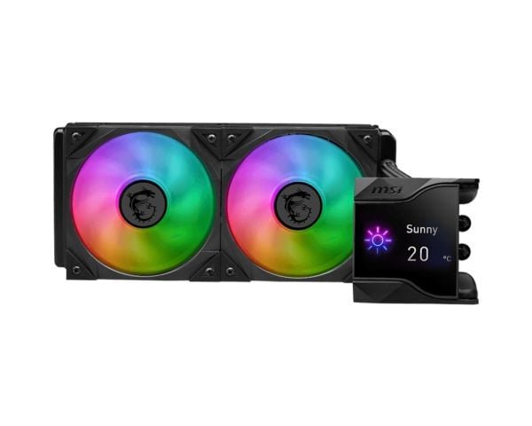 MSI MPG Coreliquid D240, Nestejäähdytyspakkaus, 12 cm, musta