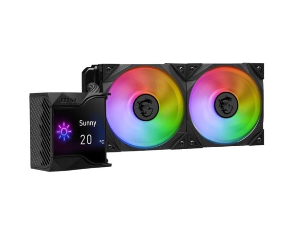 MSI MPG Coreliquid D240, Nestejäähdytyspakkaus, 12 cm, musta