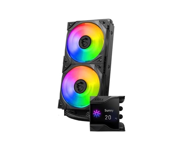 MSI MPG Coreliquid D240, Nestejäähdytyspakkaus, 12 cm, musta