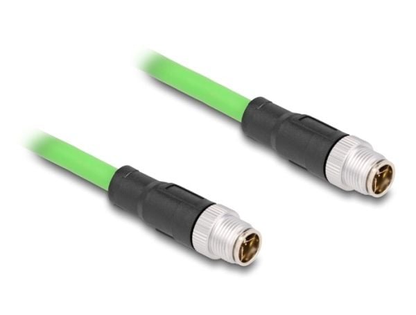 DeLOCK 80437, 2 m, SF/UTP (S-FTP), M12, M12, M12