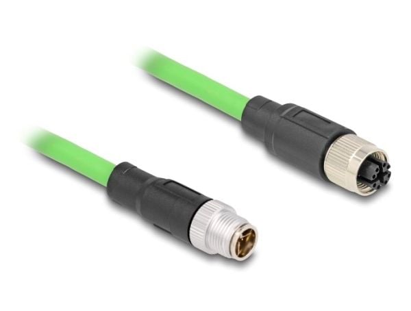 DeLOCK 80431, 1 m, SF/UTP (S-FTP), M12, M12, M12