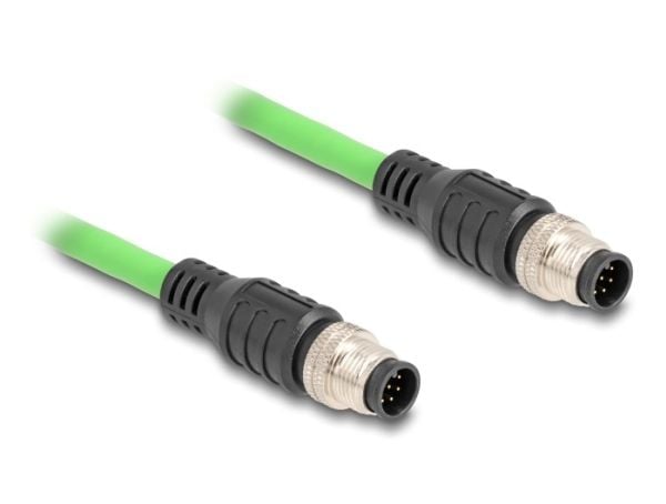 DeLOCK 80412, 2 m, SF/UTP (S-FTP), M12, M12, M12