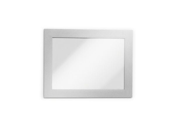 DURABLE DURAFRAME - Dokumentholder - overflatemontert - for A6 - dobbeltsidet - sølv (en pakke 2)
