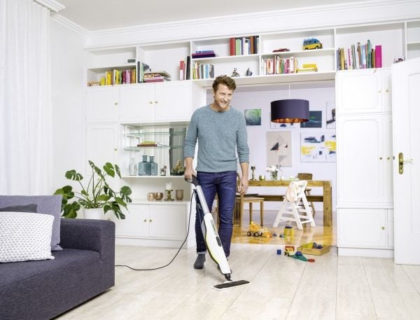 Kärcher SC 3 UPRIGHT, Ångmopp, 0,5 l, Svart, Vit, Knappar, 5 m, 1600 W