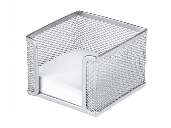 Memoholdertr�dmetalinkl. block s�lv100x100x100mm 0,25kg (1stk)