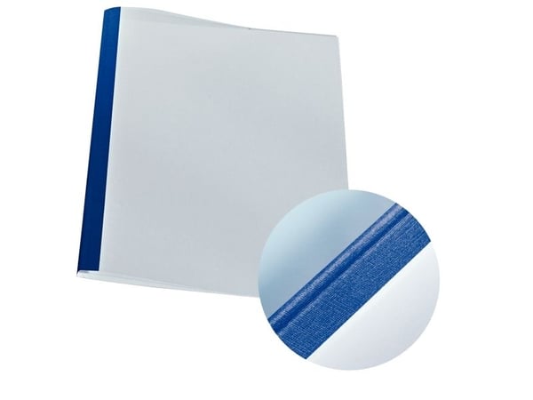 Leitz Liimasidontakansi pellavajäljitelmä 3mm, A4, Pahvi, Sininen, Läpinäkyvä, 30 arkkia, 240 g/m², 80 g/m²