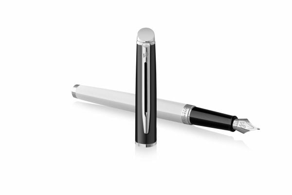 Waterman 2202843, Svart, Hvit, Blå, Lakk, Rustfritt stål, Medium, Ambidextrous