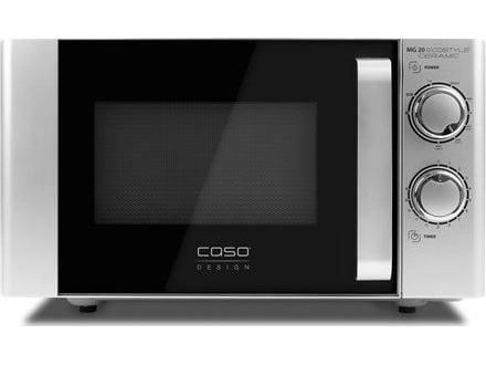 Caso MG 20, Benkeplate, Kombinasjon mikrobølge, 20 l, 700 W, Rotasjon, Sølv