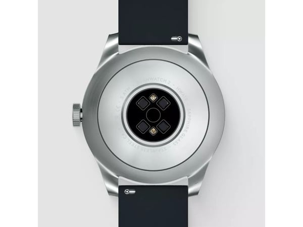 Withings ScanWatch 2 - 42 mm - rustfritt stål - hybridsmartur med bånd - fluorelastomer - håndleddstørrelse: 163-239 mm - monokrom - Bluetooth - 52...