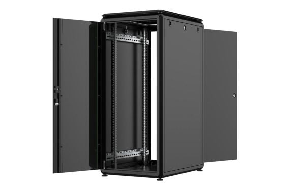 Lanview by Logon Data Line - Rack skap - 600 x 800 mm, datalinje - fritt stående - svart - 26U - 19"