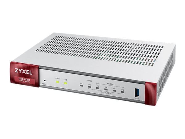 Zyxel ZyWALL USG FLEX 100HP - Brannvegg - med 1-års Security Bundle - 8 porter - 1GbE - skystyring