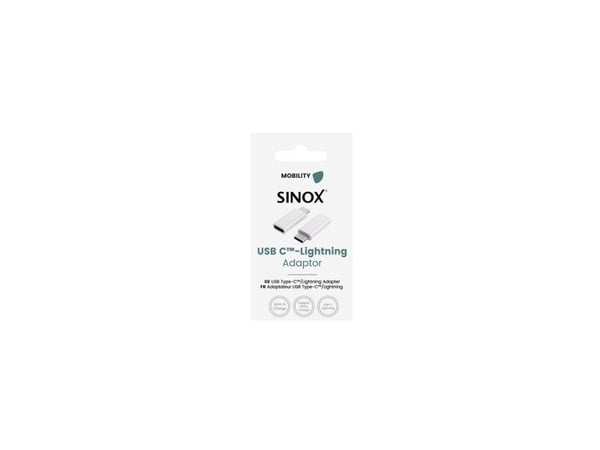 Sinox Lightning-adapter till USB C vit