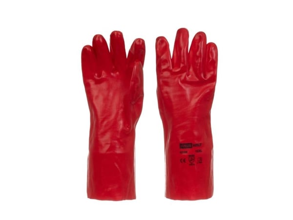 Hushållshandskar PVC röd H310r 35 cm