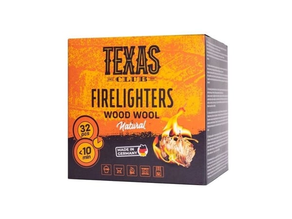 Urban Outdoor FIRE STARTERS ECO* WOOD WOOL TEXAS CLUB