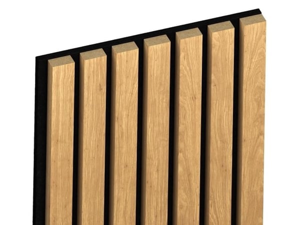 Foge Panel Acoust Sort Lamella Zaragoza Eg - b 30cm h 280cm