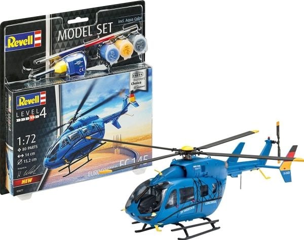 Helikopterimalli 1:72 63877 Eurocopter EC 145 Builders' Choice Revell Helikopterimalli 1:72 63877 Eurocopter EC 145 Builders' Choice Revell