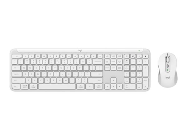 Logitech Signature Slim Combo MK950 - Sats med tangentbord och mus - trådlös - Bluetooth 5.1 LE - QWERTY - Nordisk - offwhite