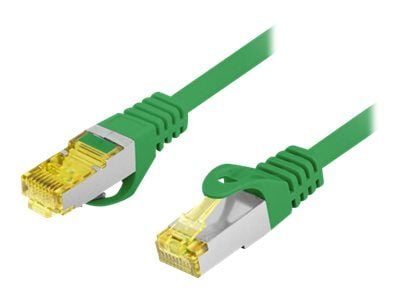 Lanberg - Patch-kabel - RJ-45 (hane) till RJ-45 (hane) - 6 mm - S/FTP - CAT 6a - halogenfri, formpressad, hakfri, tvinnad - grön, RAL 6024