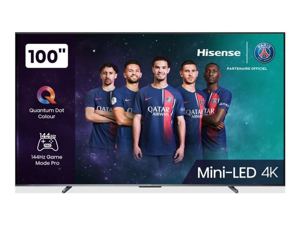 Hisense U7KQ 100U7KQ, 2,54 m (100"), 3840 x 2160 pikseliä, DLED, Älytelevisio, Wi-Fi, Musta