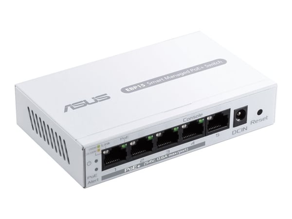 ASUS ExpertWiFi EBP15 - Switch - Styrt - 5 x 10/100/1000 - stasjonær - PoE+ (60 W)