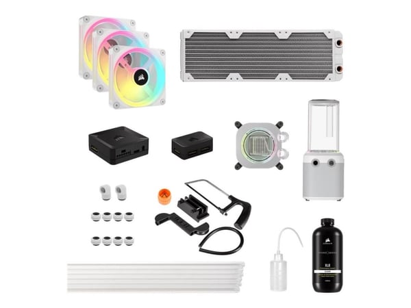 CORSAIR Hydro X Series iCUE LINK XH405i RGB - Sett for væskekjølesystem - med temperatursensor - Radiatorstørrelse: 360 mm - (for: AM4, LGA1700, AM...
