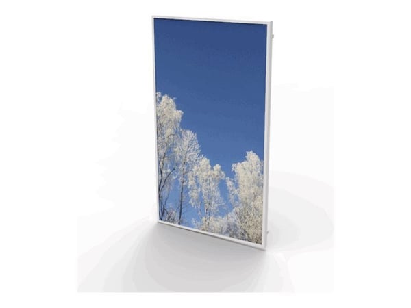 HI-ND - Monteringskomponent (frontdeksel) - for flatpanel - metall - hvit - skjermstørrelse: 50" - kiosk