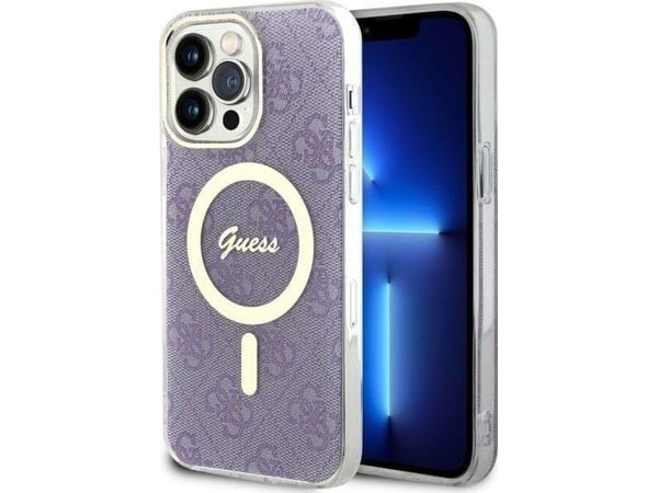 Guess GUHMP14XH4STU iPhone 14 Pro Max 6.7" purple/purple hardcase 4G MagSafe