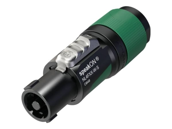 NEUTRIK NL4FXX-W-S - speakON kabelkontakt 4-pins med spennavlastning (NL4FXX-W-S)