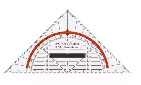 Faber-Castell 177199, Rød, Gjennomsiktig, cm, MM Fiber, 80 mm, 160 mm, 2,2 mm