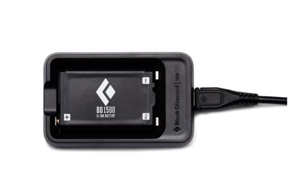 Black Diamond BD 1500 batteri & lader, sett (svart, lader med batteri)