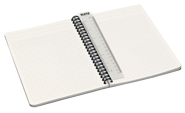 Leitz Office - Notatbok - trådbundet - A5 - 90 ark / 180 sider - kvadratisk - blå - papp, polypropylen (PP)