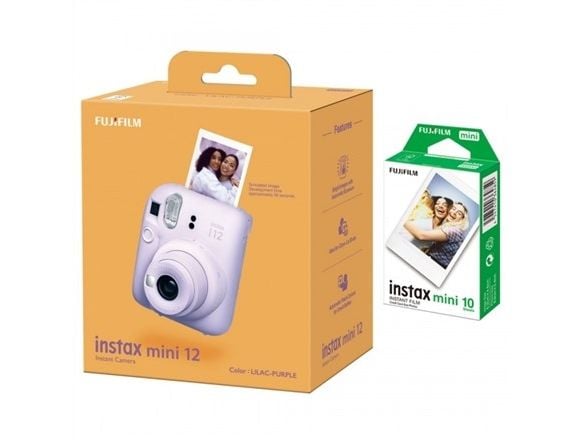 Fujifilm Instax Mini 12-kamera + Instax Mini Glossy (10 st) lilac purple 800