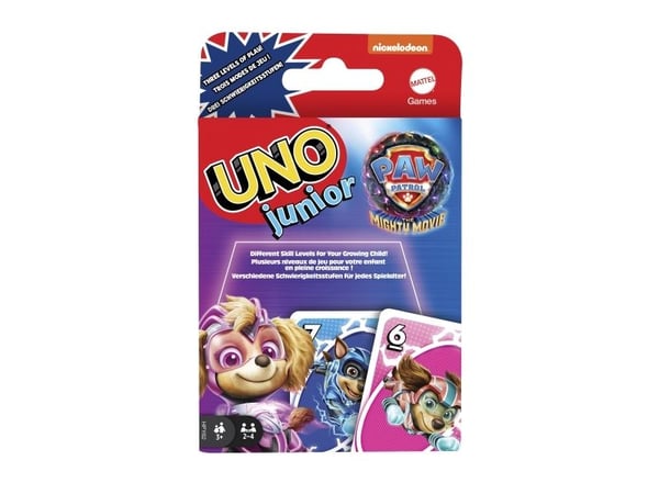 Spill UNO Junior Paw Patrol, Kortspill, Cut Out, 3 år