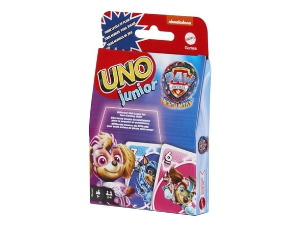 Spill UNO Junior Paw Patrol, Kortspill, Cut Out, 3 år