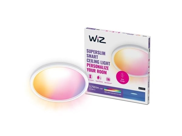 WiZ Super Slim - Taklampe - LED - 32 W - RGB / justerbart hvitt lys - 2200-6500 K - rund - hvit