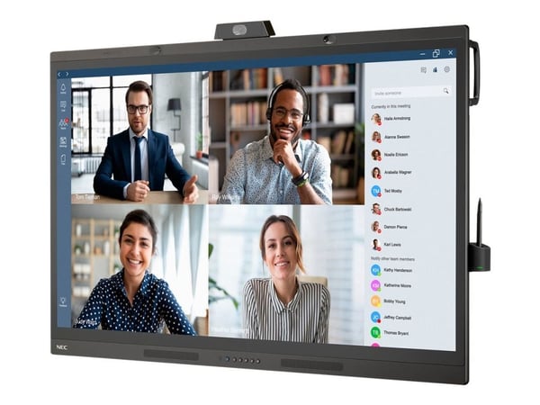 NEC MultiSync WD551 - 55" Diagonal klass LED-bakgrundsbelyst LCD-skärm - digital skyltning - med pekskärm, 3840p kamera och mikrofoner - 4K UHD (21...