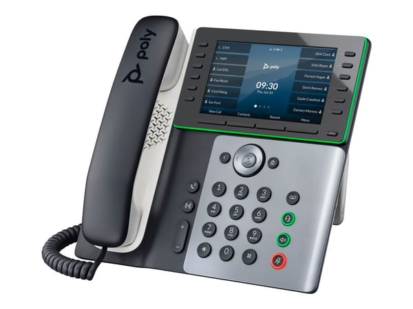 HP Poly Edge E550 - VoIP-telefon med anrops-ID/samtale venter - treveis anropskapasitet - SIP, SDP - midnattsblå, hvit