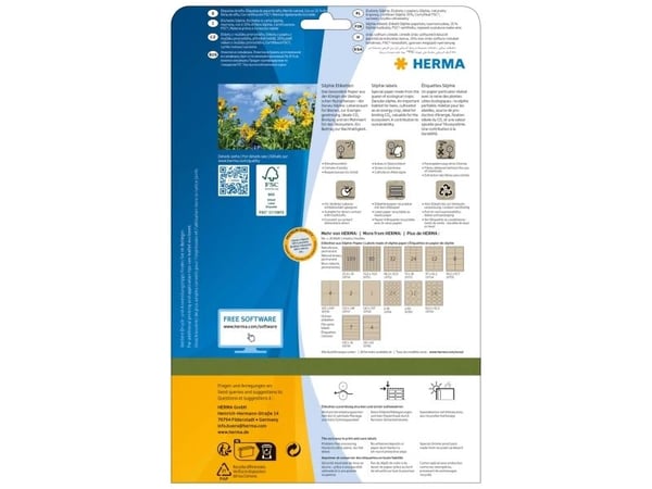 HERMA 10761, Brun, Rund, Permanent, Ø 40 mm, Universell, Papir