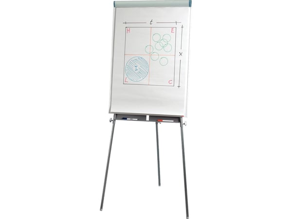 Esselte Standard - Staffeli - gulvstående - magnetisk - sølvramme