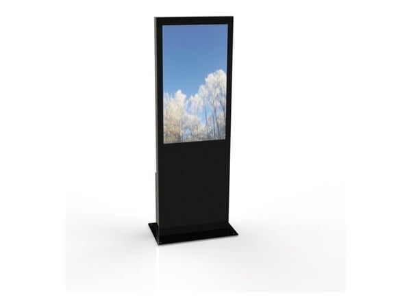HI-ND - Stativ - totem - for flatpanel - standard, 5 mm HC pleksi - svart - skjermstørrelse: 55" - plassering på gulv