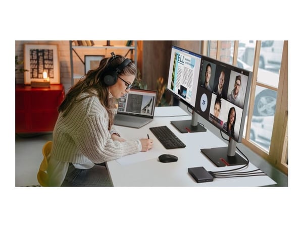 Lenovo ThinkVision P27pz-30 - LED-skärm - 27" - 3840 x 2160 4K @ 60 Hz - IPS - 1200 cd/m² - 1000:1 - DisplayHDR 1000 - 4 ms - HDMI, DisplayPort, US...