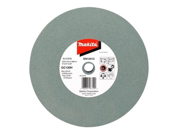 Makita - Grinding stone - for aluminium, ikke-jernholdig metall, støpejern, tungsten carbide - 205 mm - grovkorn: 120 - for Makita GB801