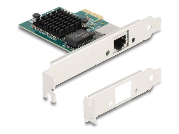 Delock - Nettverksadapter - PCIe 1.1 lav profil - Gigabit Ethernet x 1