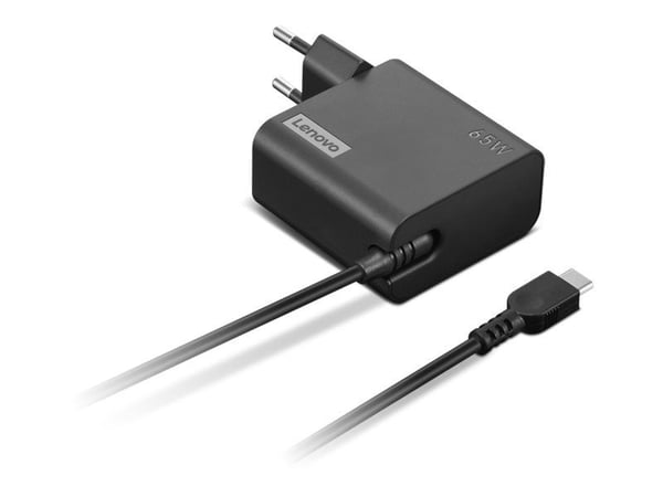 Lenovo - USB-C-strømadapter - AC 100-240 V - 65 watt - Europa - svart