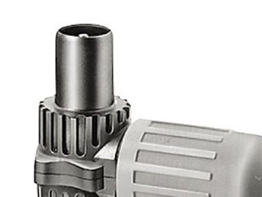 Triax - Antenniliitin - IEC-liitäntä (naaras) - koaksiaali - 90° liitin