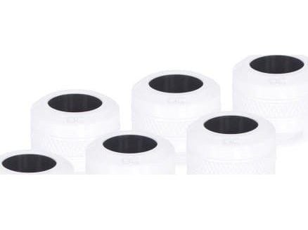 Alphacool Icicle PRO liitin 13mm HardTube Fitting G1/4, 6-pack - valkoinen